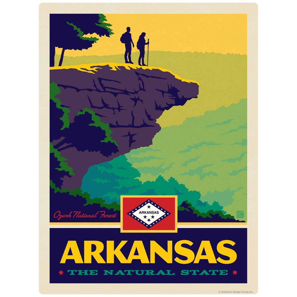 Arkansas Natural State Ozark National Forest Decal Peel and Stick Decor