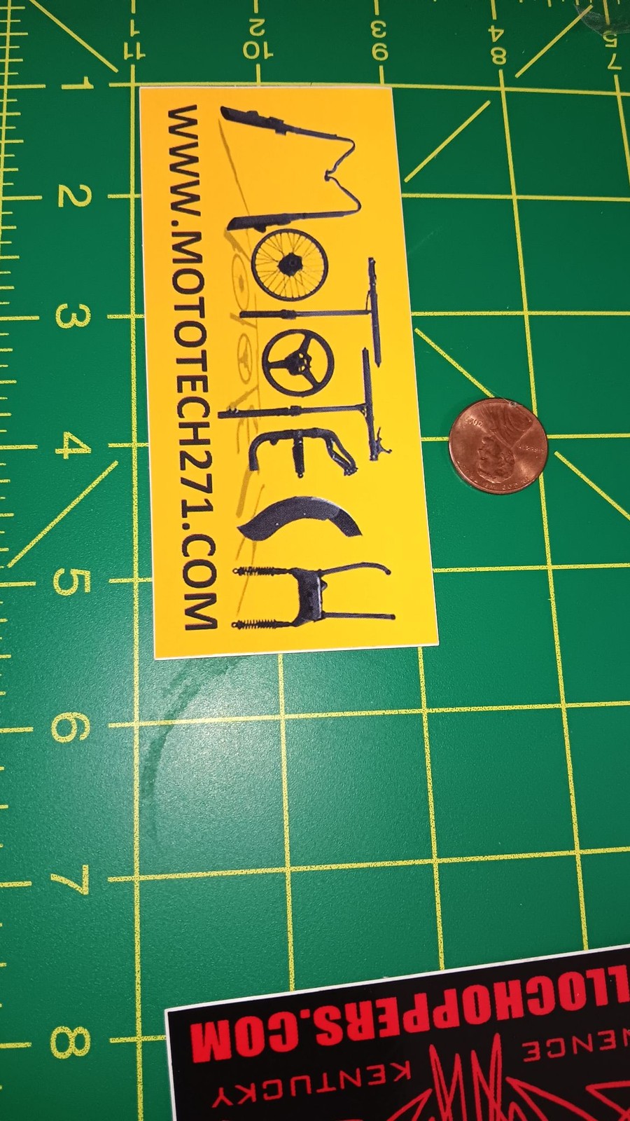 Mototech271 Sticker Yellow Motorcycle Parts Logo Decal Vinyl Waterproof Laptop