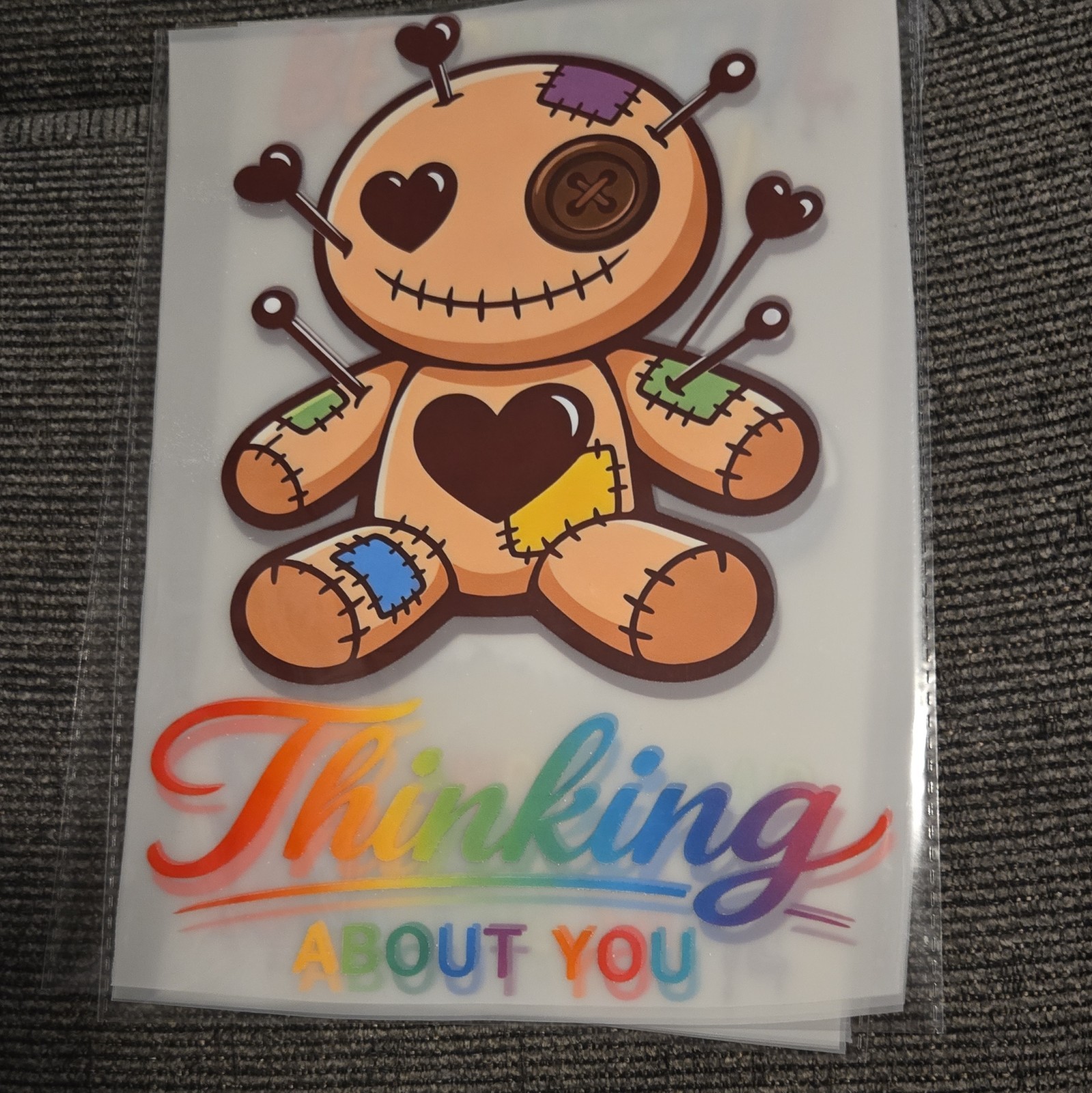 Thinking About You Voodoo Doll Heart Patch T Shirt L-3X Available