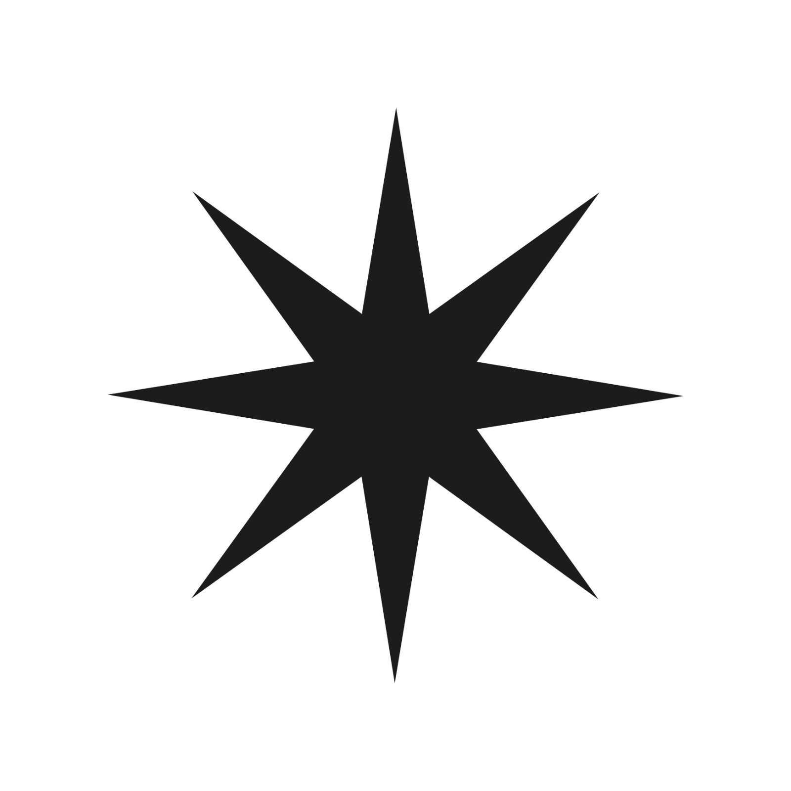 8 Point star Vinyl Decal Pointy star shape symbol Sticker