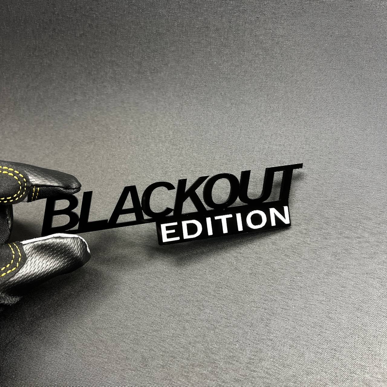 1PC BLACKOUT EDITION Custom 3D Text Car Badge Fender Emblem Tailgate Toolbox