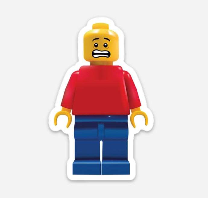 3" Lego Sticker Matte Finish Figurine Figures Legos