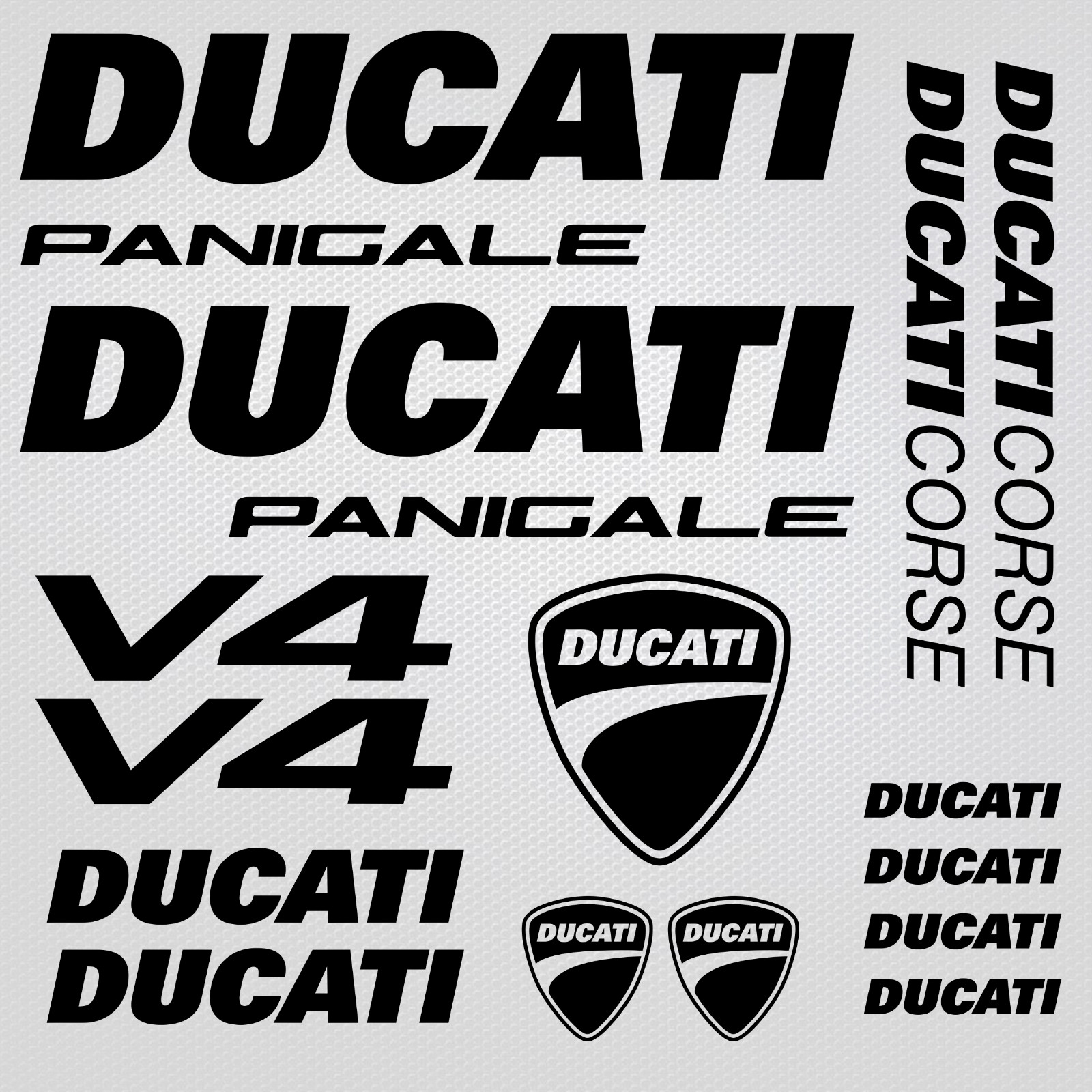 Ducati decals Panigale V4 sticker set for tank and hemet motorcycle vinyl ORACAL