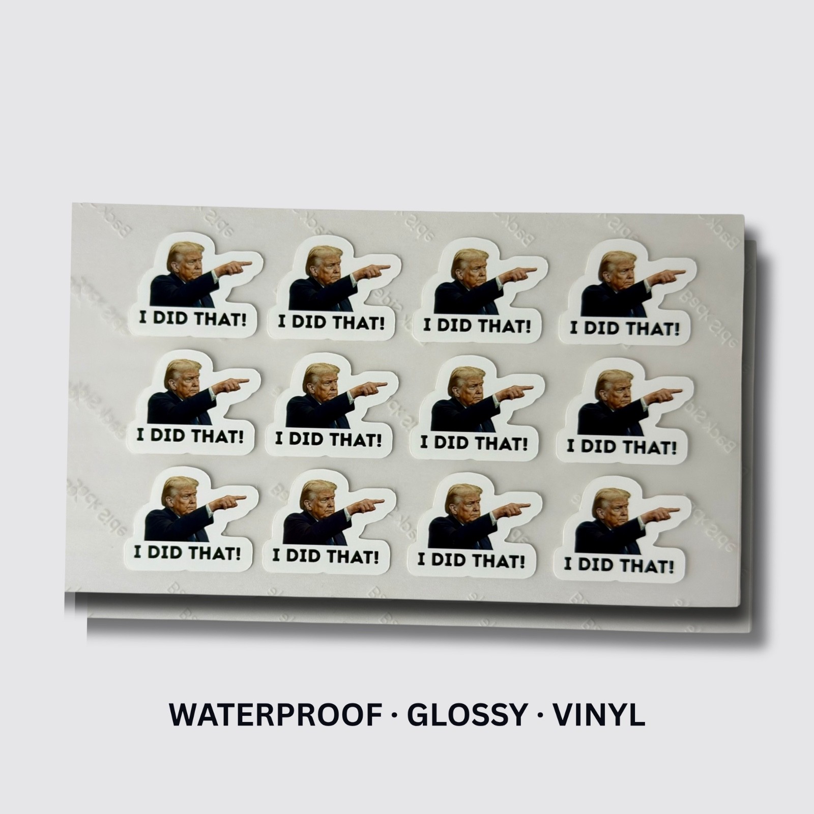 Trump I Did That Stickers 100 Pcs Waterproof Vinyl Political Gas Pump Decals 1"