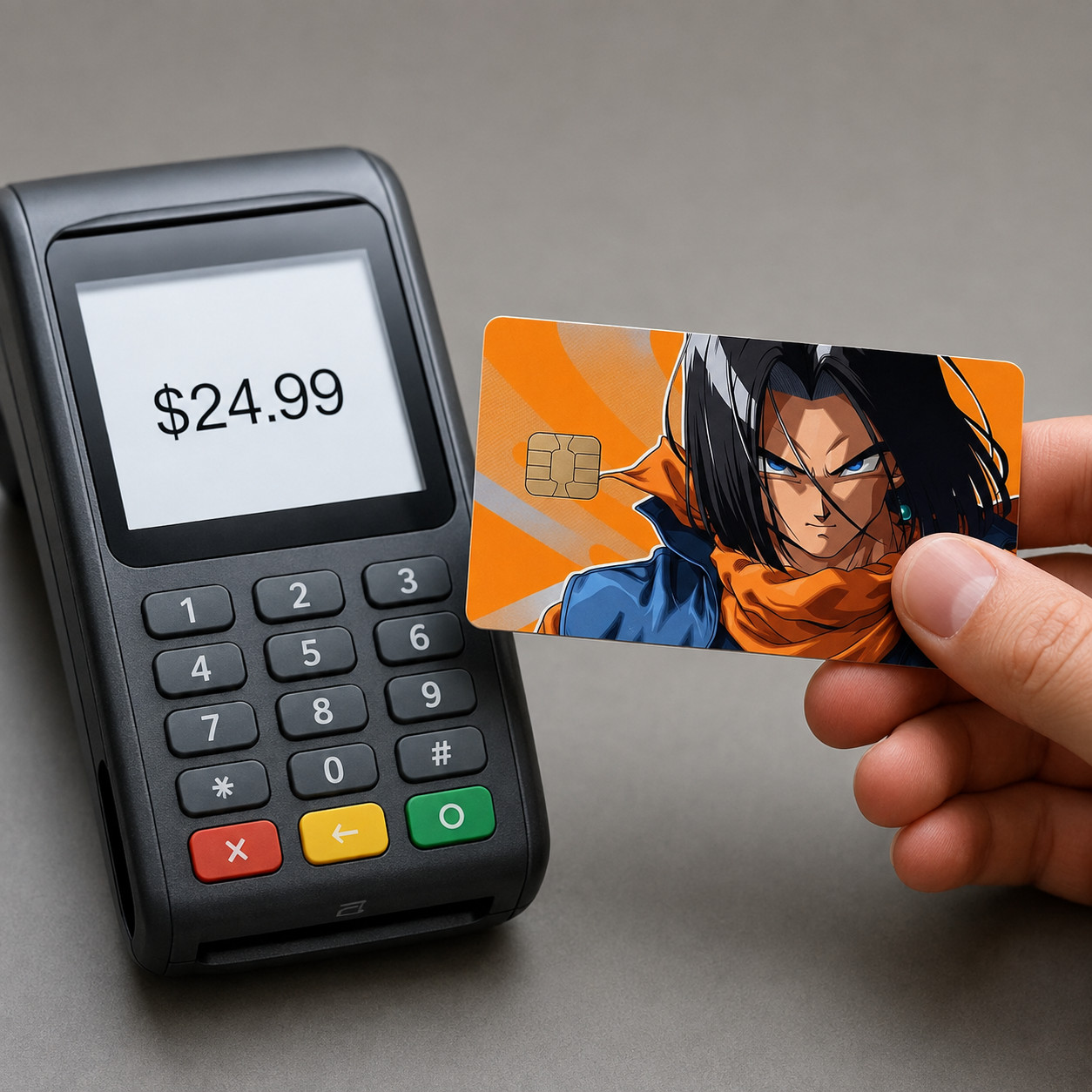 Android 17's Unyielding Focus Dragon Ball Z Debit Card Credit Card Skin