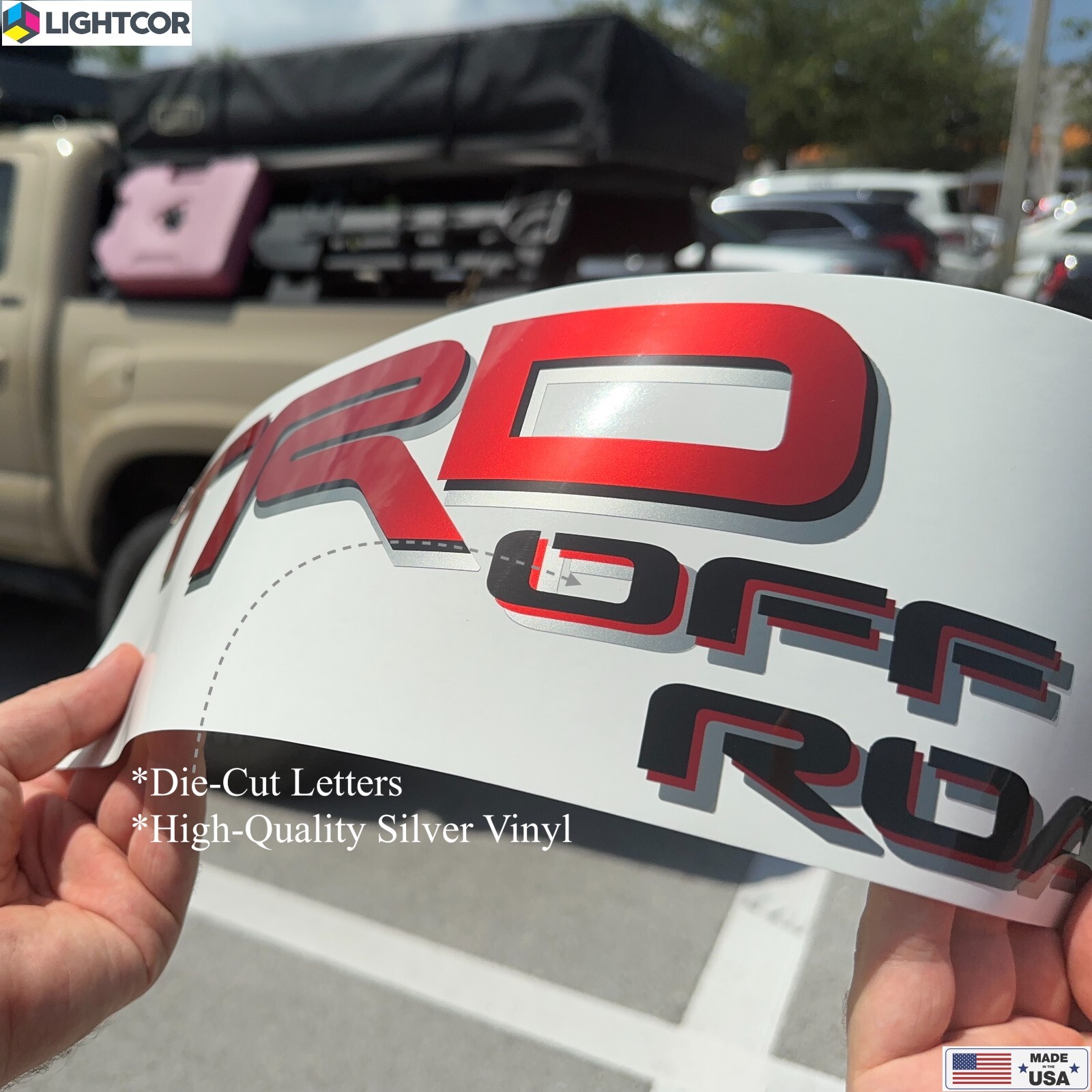 TRD Off Road Metallic Replacement Decals Toyota Tacoma Tundra 2005-2023 Set of 2