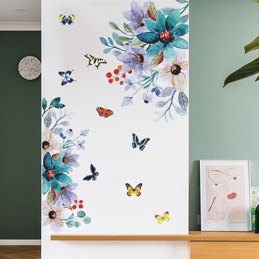 Wall Sticker Ornament Removable DIY Decals Decor Exquisite Flower Home