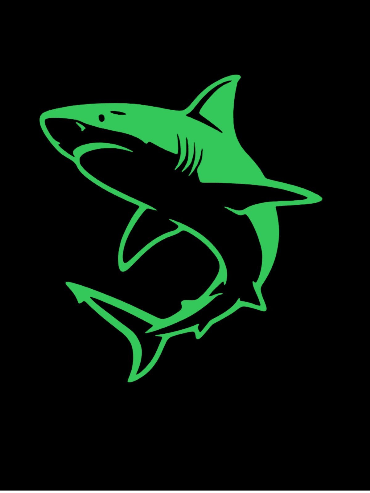 Shark design #2 Decal for car Windows Laptops most Smooth Surfaces