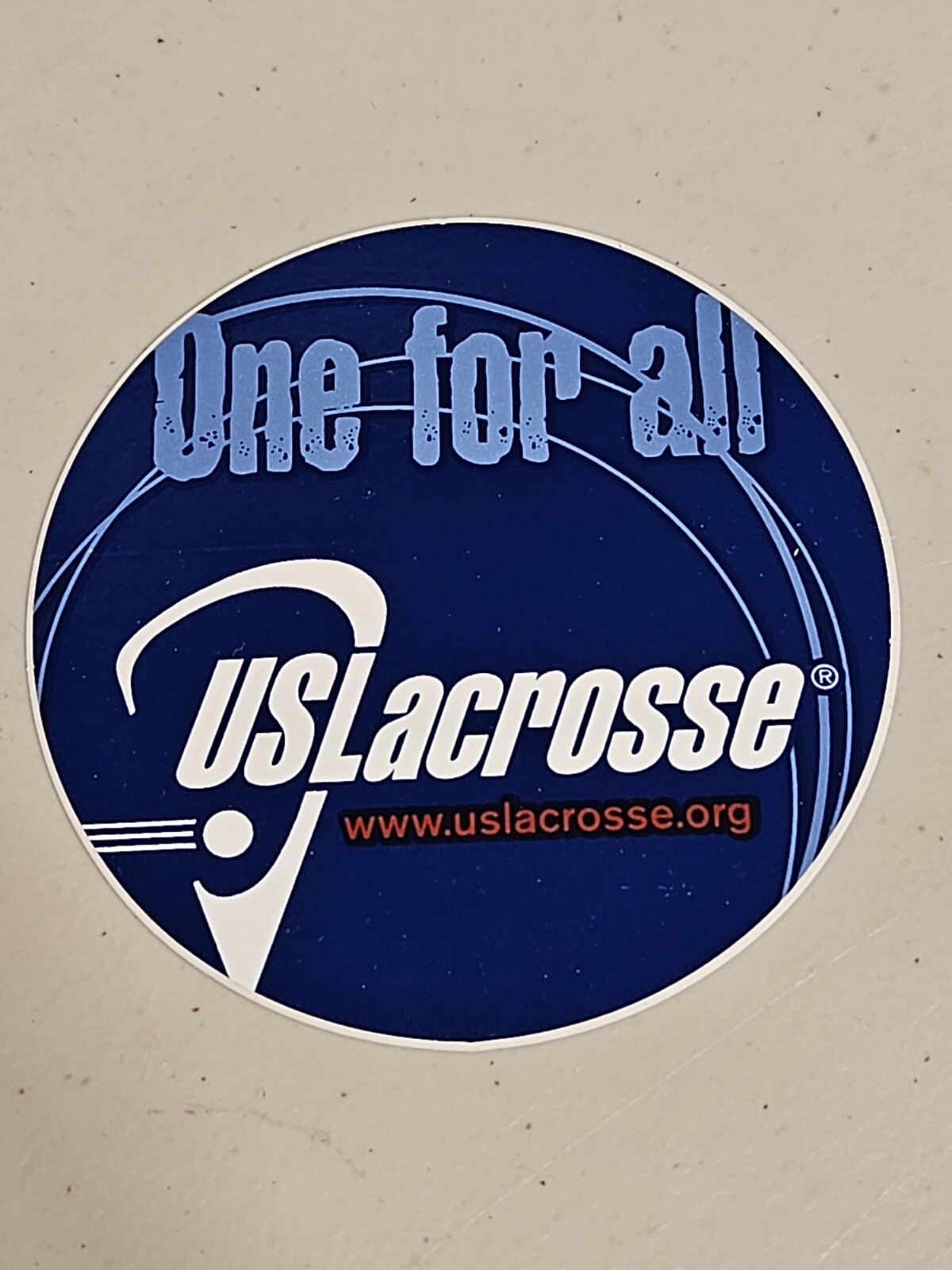 US Lacrosse Decal Sticker Wall Car Fridge 3.25” “One For All”