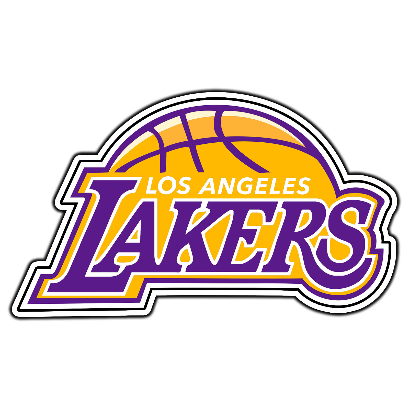 Los Angeles Lakers Logo #7 Basketball Fan Sticker Waterproof Vinyl Decal Die-Cut