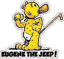 Eugene the Jeep decal window sticker Popeye