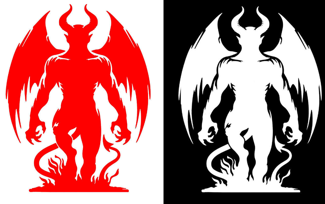 Devil Satan Graphic Vinyl Decal Car Truck Windows Laptop Tablet Notebook