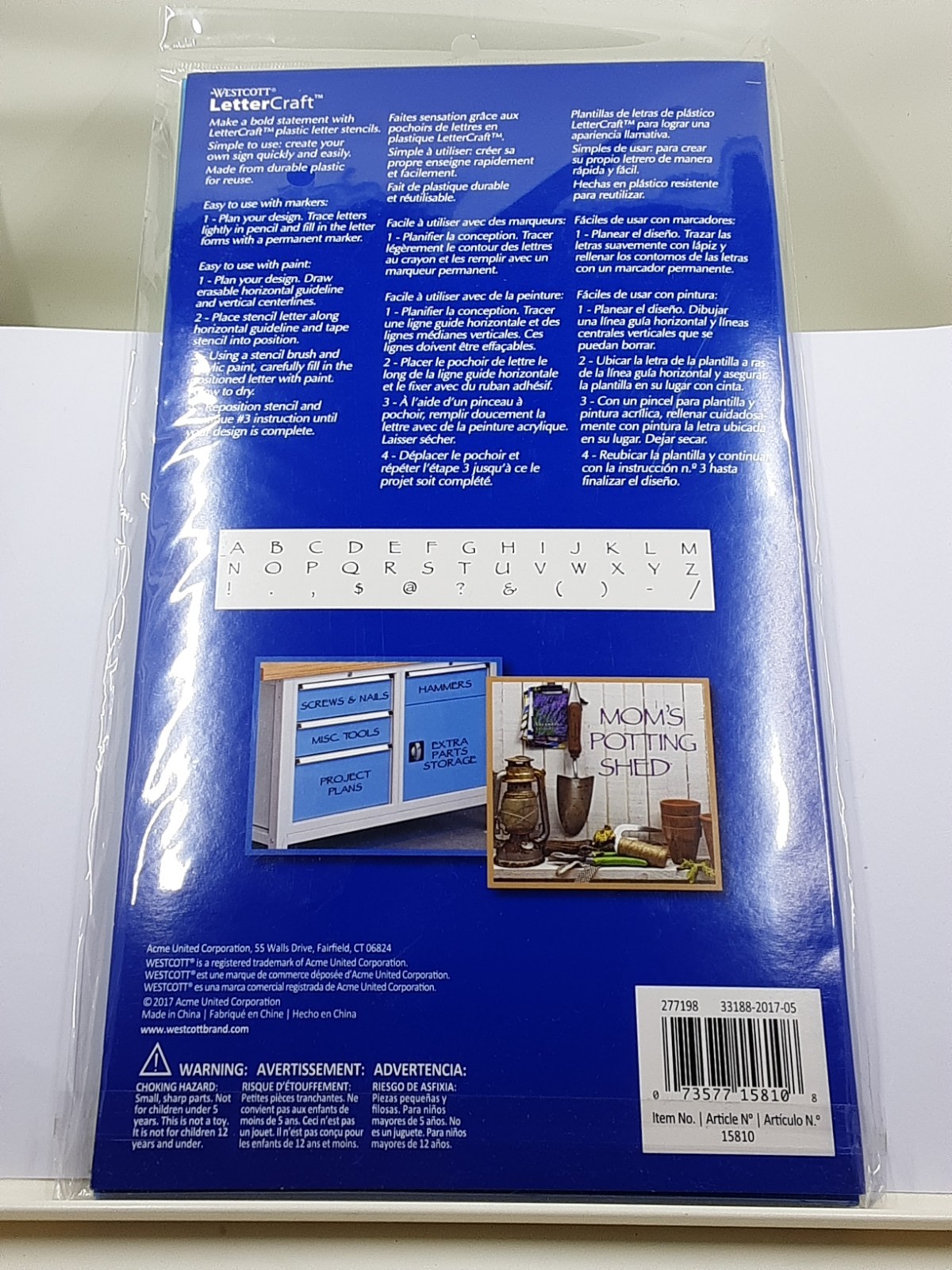 NEW Wescott Letter Craft Sencil Lettering 150MM Capitol Letters And Punctuation