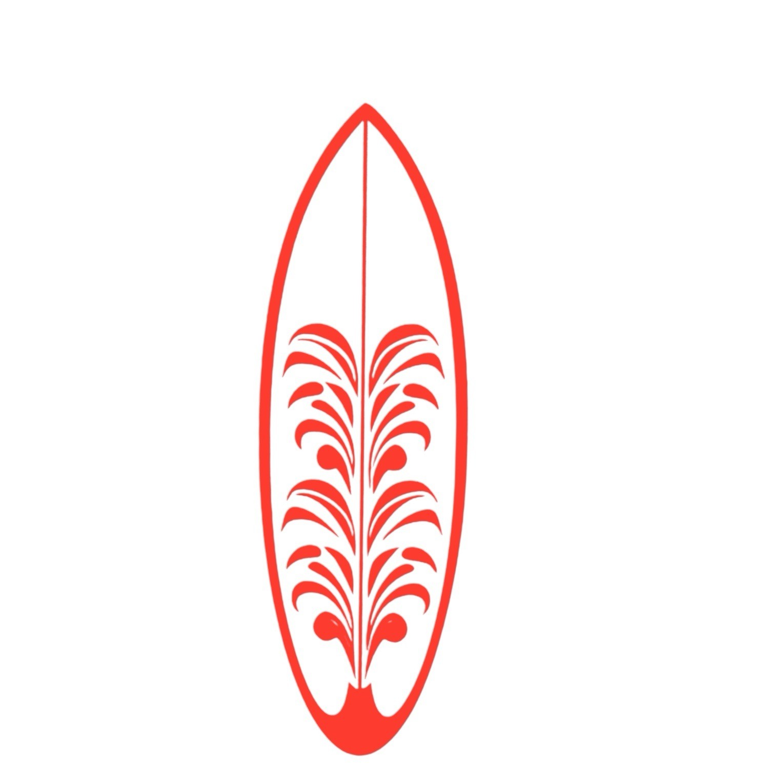 Surfboard Vinyl Decal for car Windows Laptops Any Smooth Surface design #11