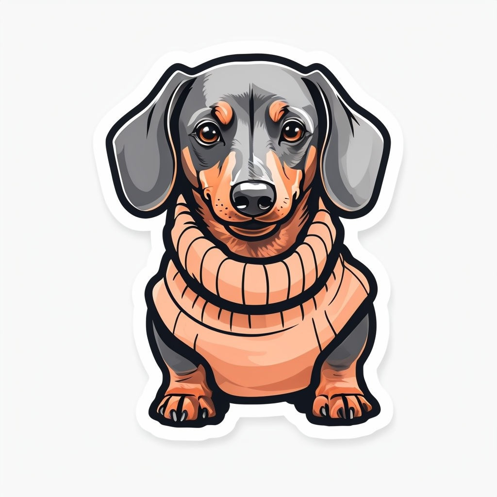 New 3” Tall Dachshund Wiener Dog Vinyl Decal Sticker Hot Dog