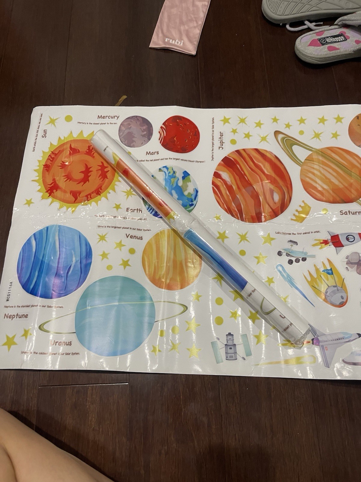 2pcs Solar System Posters Outer Space Poster For Kids Children Boys & Girls