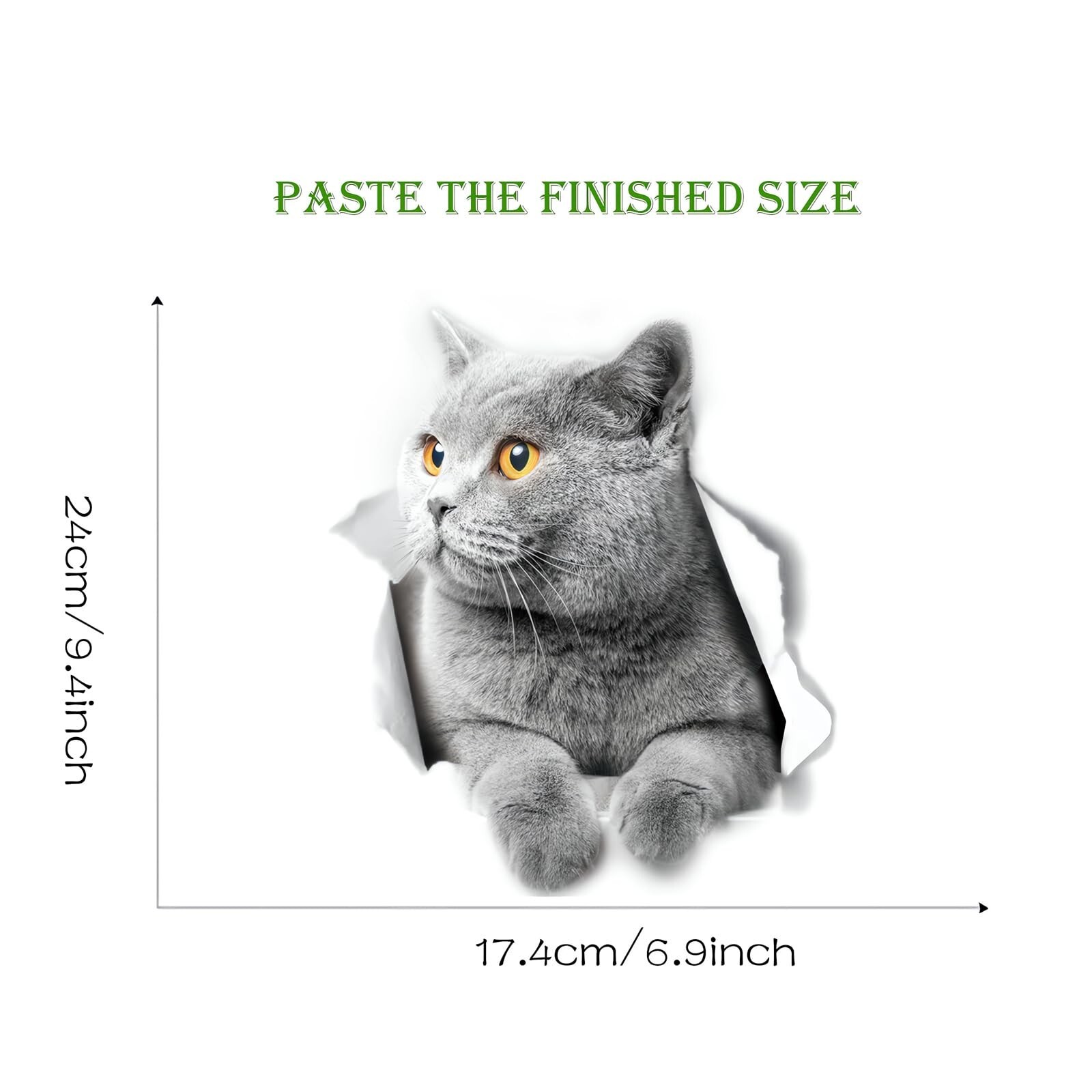 Little Cat 3D Wall Stickers, sacinora Cute Kitten Animal DIY Wall Decals Remo…