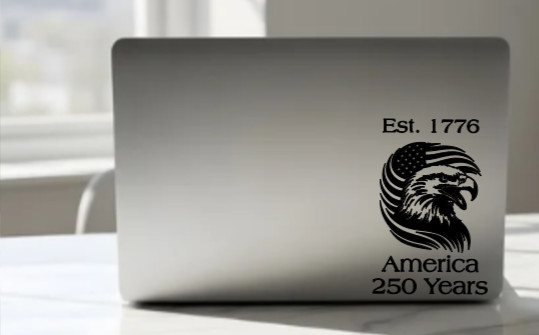 America 250 Year Anniversary Eagle Flag Vinyl Decal Sticker Car Truck 1776