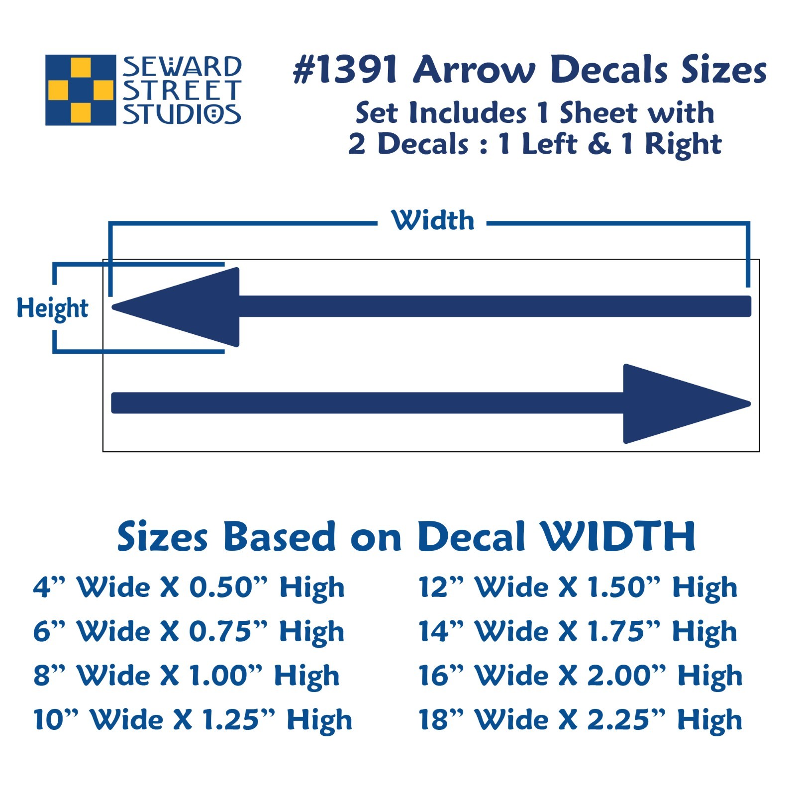 Set of 2 Reflective Mailbox Arrow Decals, Two Outdoor Arrow Stickers #1391R-SZ