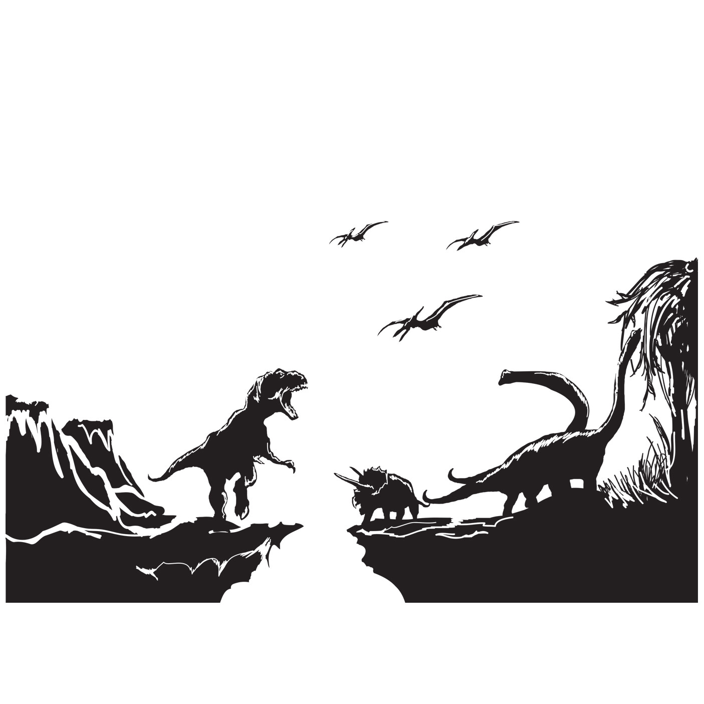 Jurassic Dinosaur Wall Decal. Dino World for Kid's Playroom Decor. #GFoster170