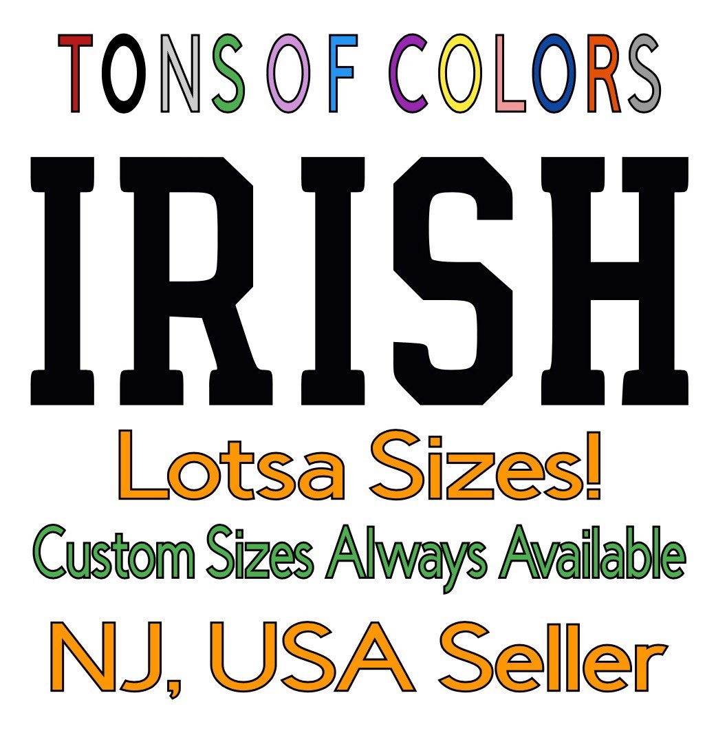 Notre Dame Block Letter Irish Die Cut Vinyl Decal Play Like A Champ Golden Domer