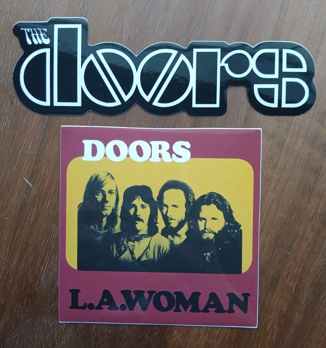 The Doors LA Woman Logo Sticker Decal 60s 1960s Rock Jim Morrison Srickers Lot 2