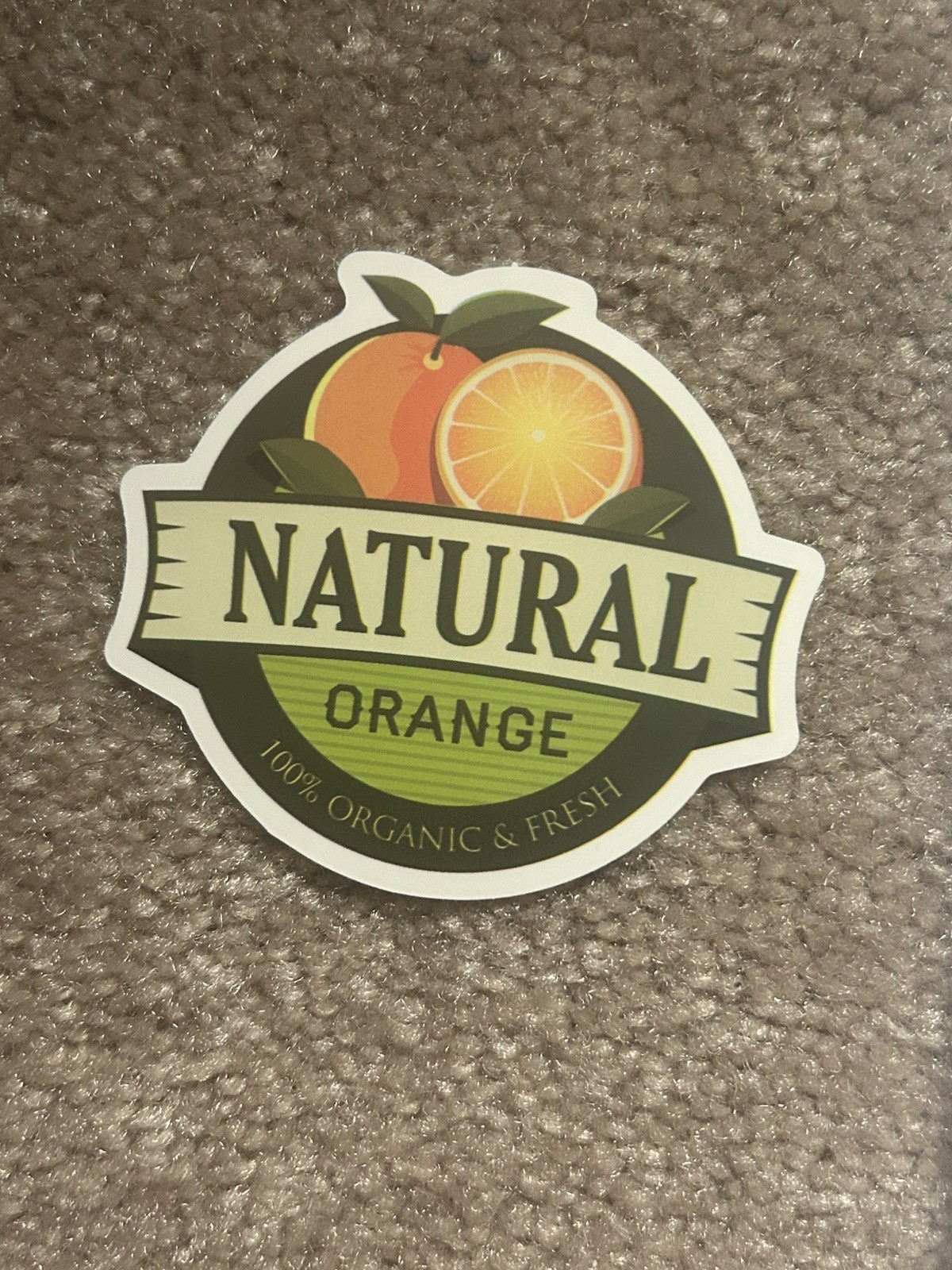 Natural Orange Juice Logo Sticker Bomb Vinyl Laptop Waterbottle Luggage Decal