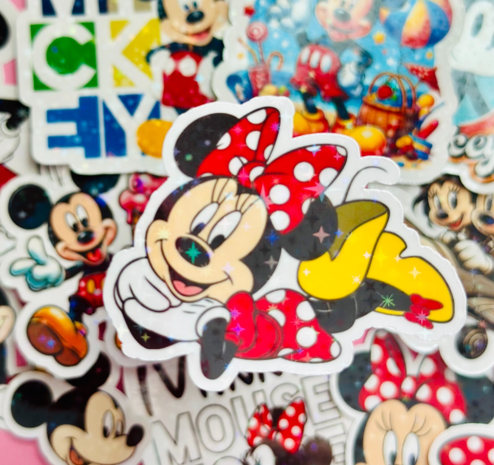 Cute Mickey Mouse Stickers Pack – Cartoon Vinyl Waterproof Decals for Kids