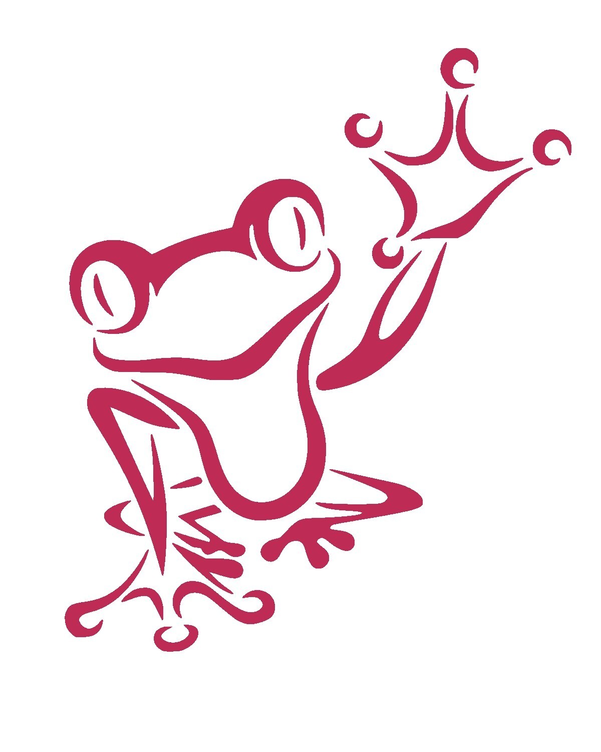 Waving Frog Decal, Cute sticker