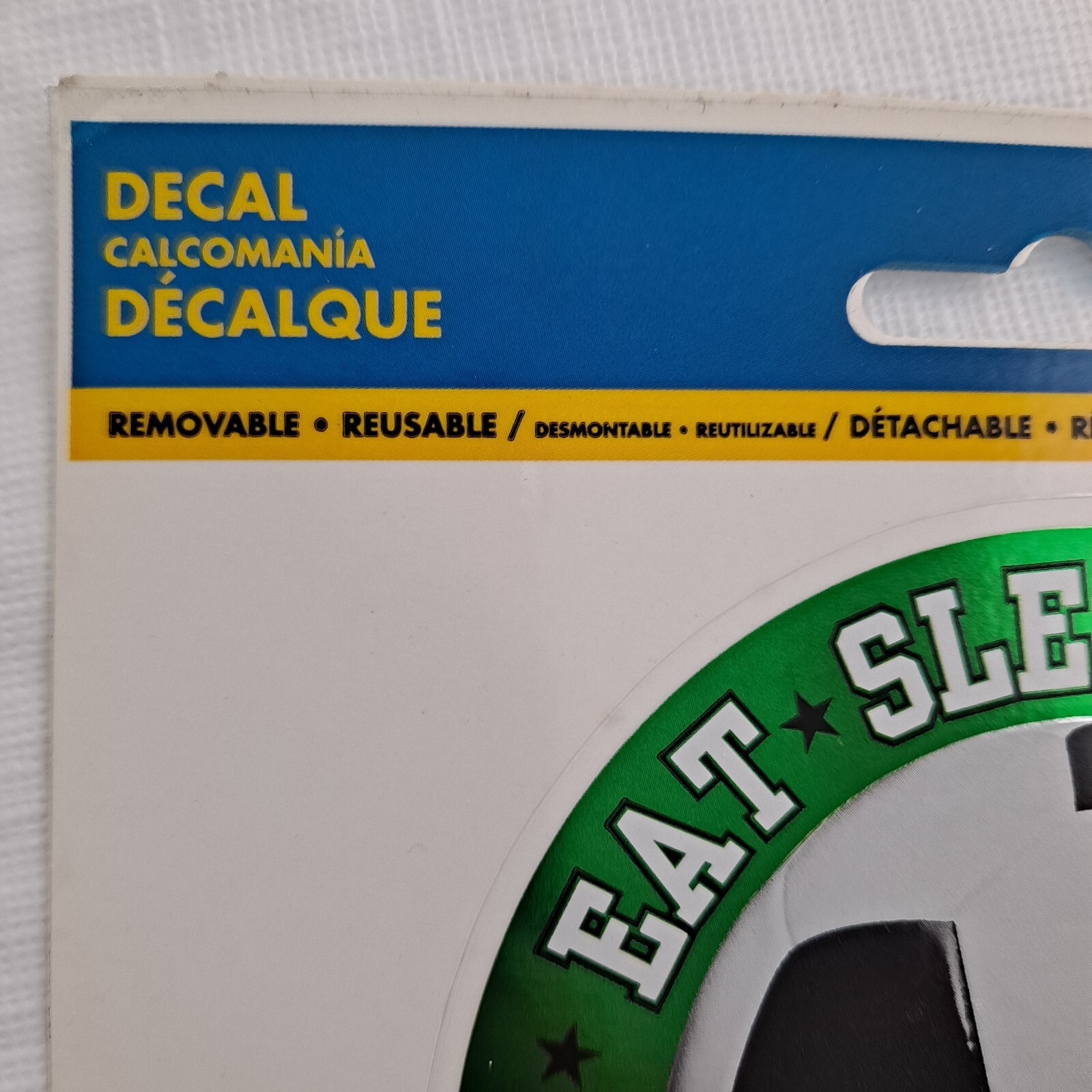 Soccer Car Decal Sports Fan Eat Sleep Play removable reusable sticker 1pc