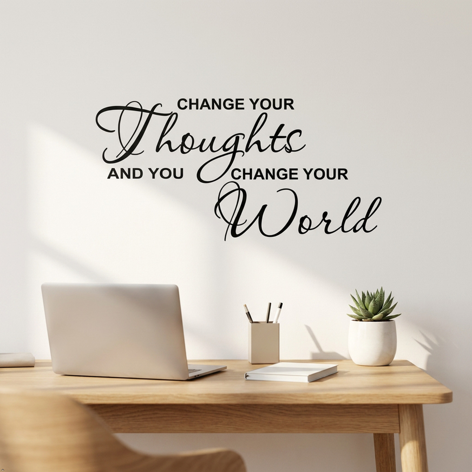 Change Your Thoughts Vinyl Wall Art Inspirational Quotes and Saying