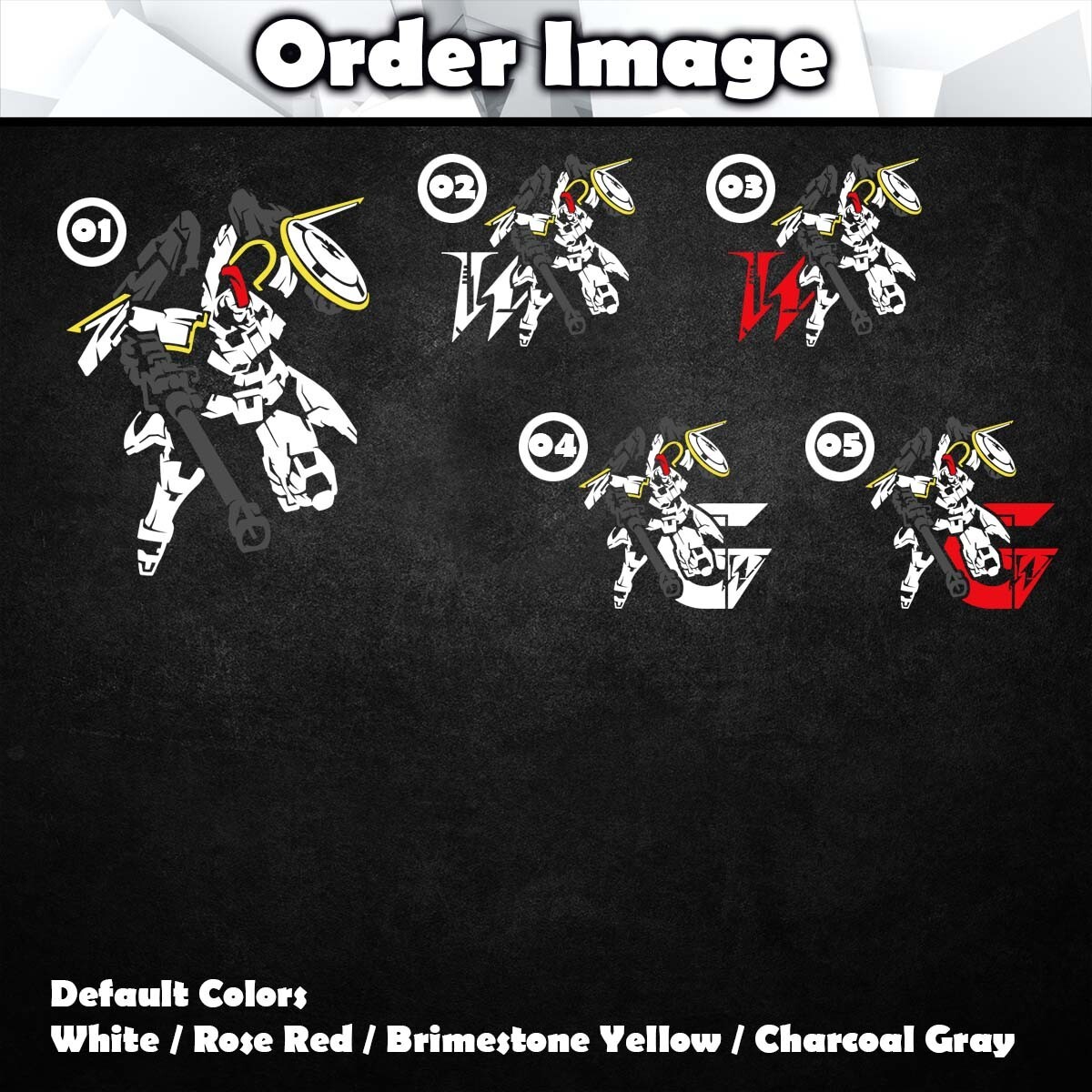 Tallgeese Vinyl Decal Sticker (Anime Mecha Mech Car Laptop PC Tower Decor)