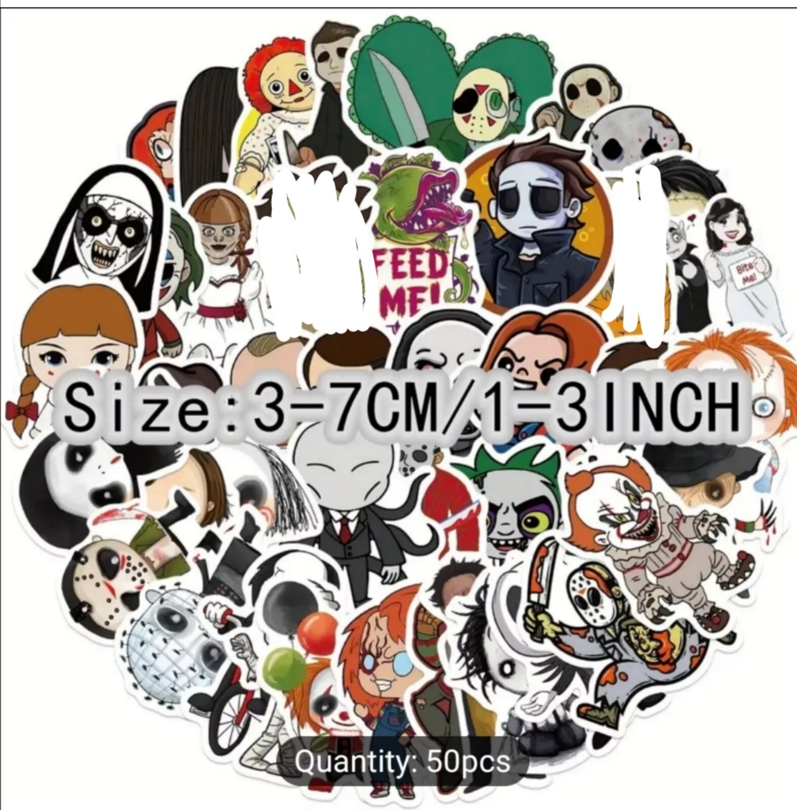 20 PCS Halloween Cartoon Scary Spooky Characters Stickers BRAND NEW