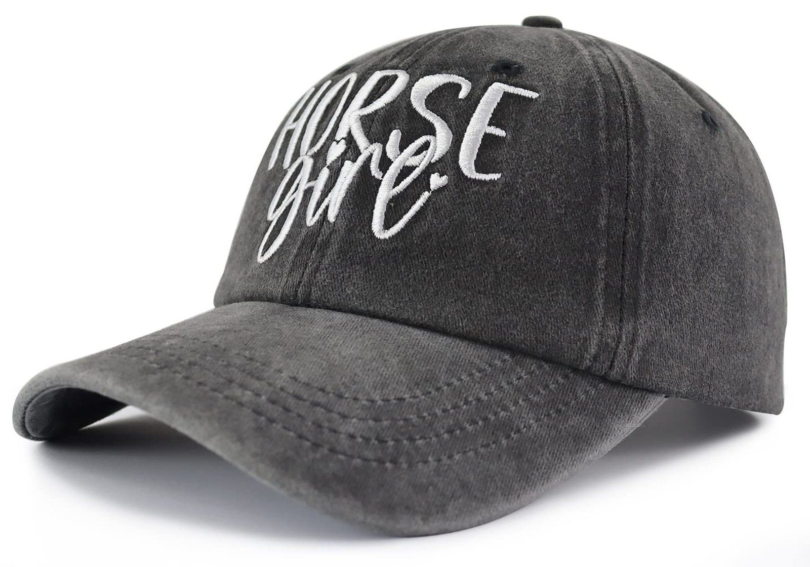 Horse Girl Hat for Women, Funny Adjustable Cotton Embroidered Horse Lover Bas…