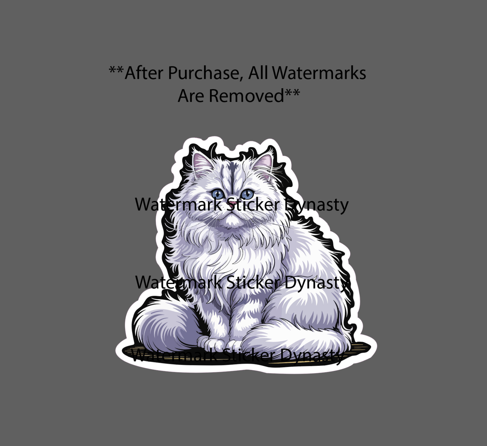 Persian Cat Sticker Waterproof Decal Animal Pet Cute Family Beauty Gift NEW
