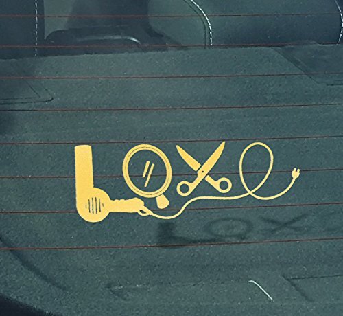 CMI GS2030 Love Dryer Mirror Scissors Stylist Decal Sticker | 8" Wide |