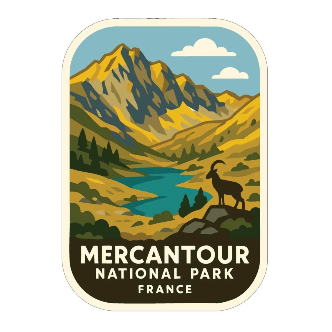 Mercantour France Iron On Heat Transfer Vinyl HTV Die-Cut World National Parks