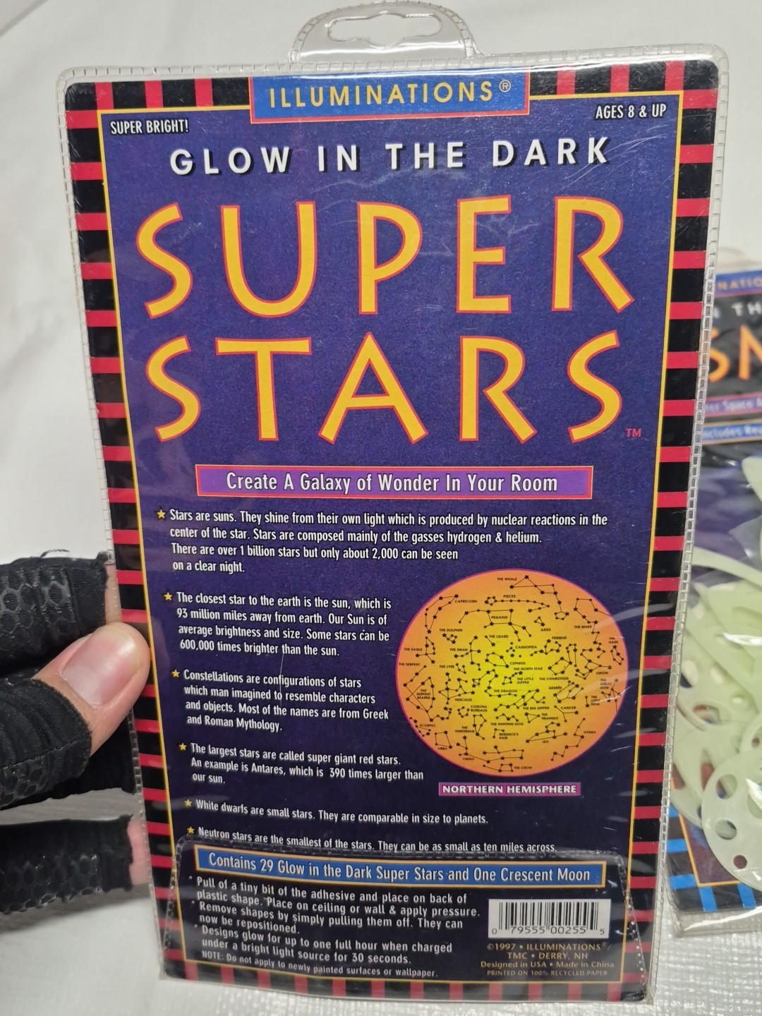 Vintage Illuminations 1997 Glow In The Dark Ceiling Stars Planets Comets Cosmos
