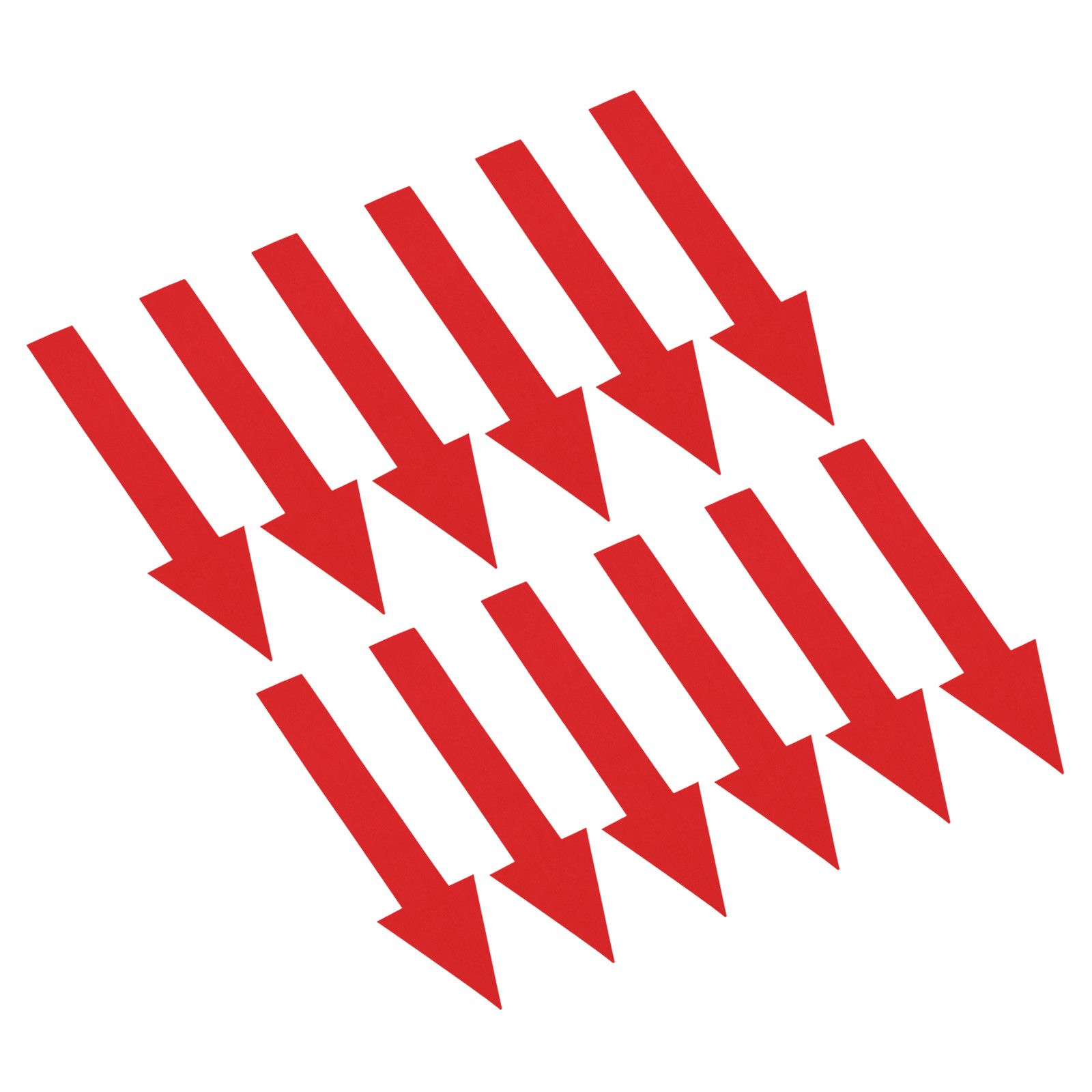 Directional Arrow Sticker 18 Pack Removable Self Adhesive Waterproof Red