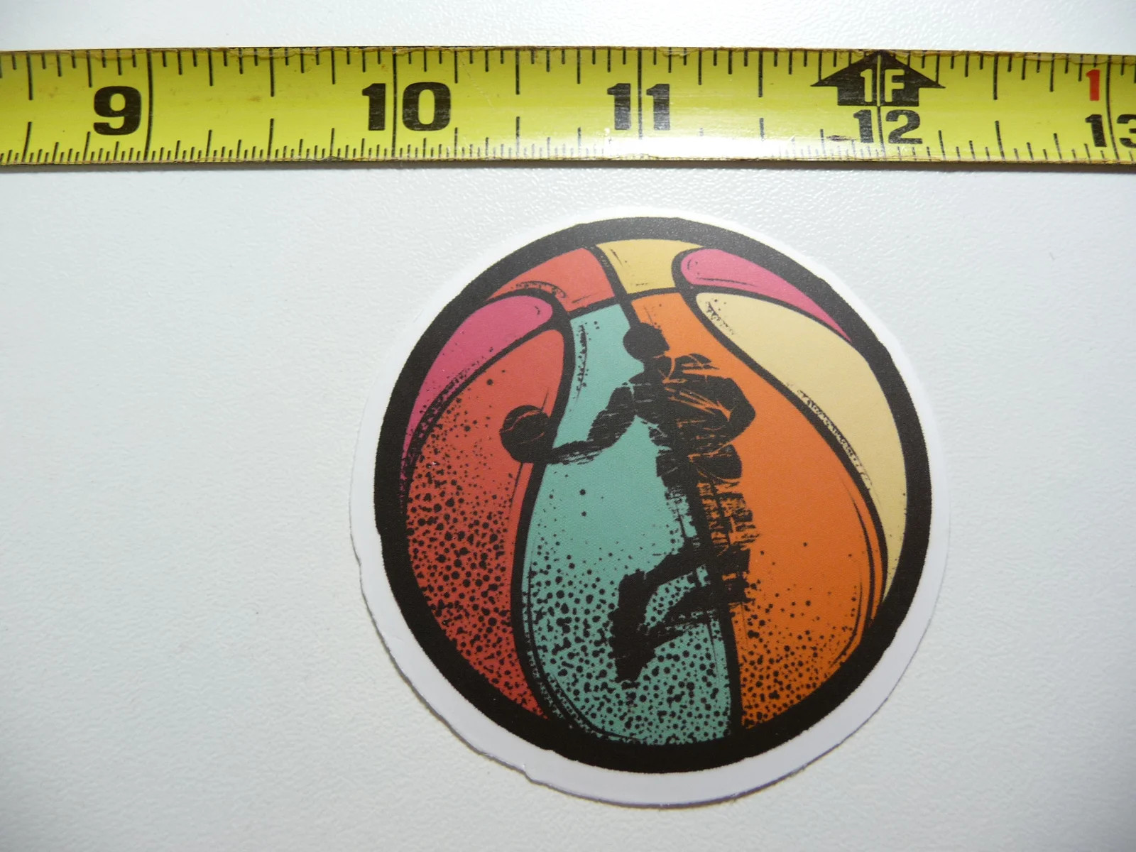 BASKETBALL DUNK SMALL STICKER DECAL GAME ATHLETIC SPORTS GAME FUNNY