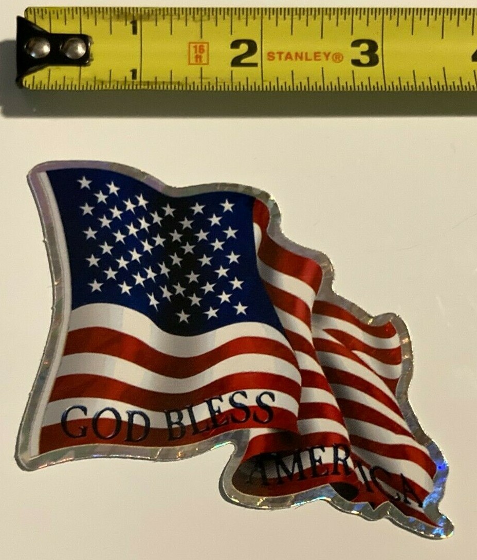 Patriotic Stars and Stripes Stickers Full Set of 8 Vending Mach Decals USA Flag
