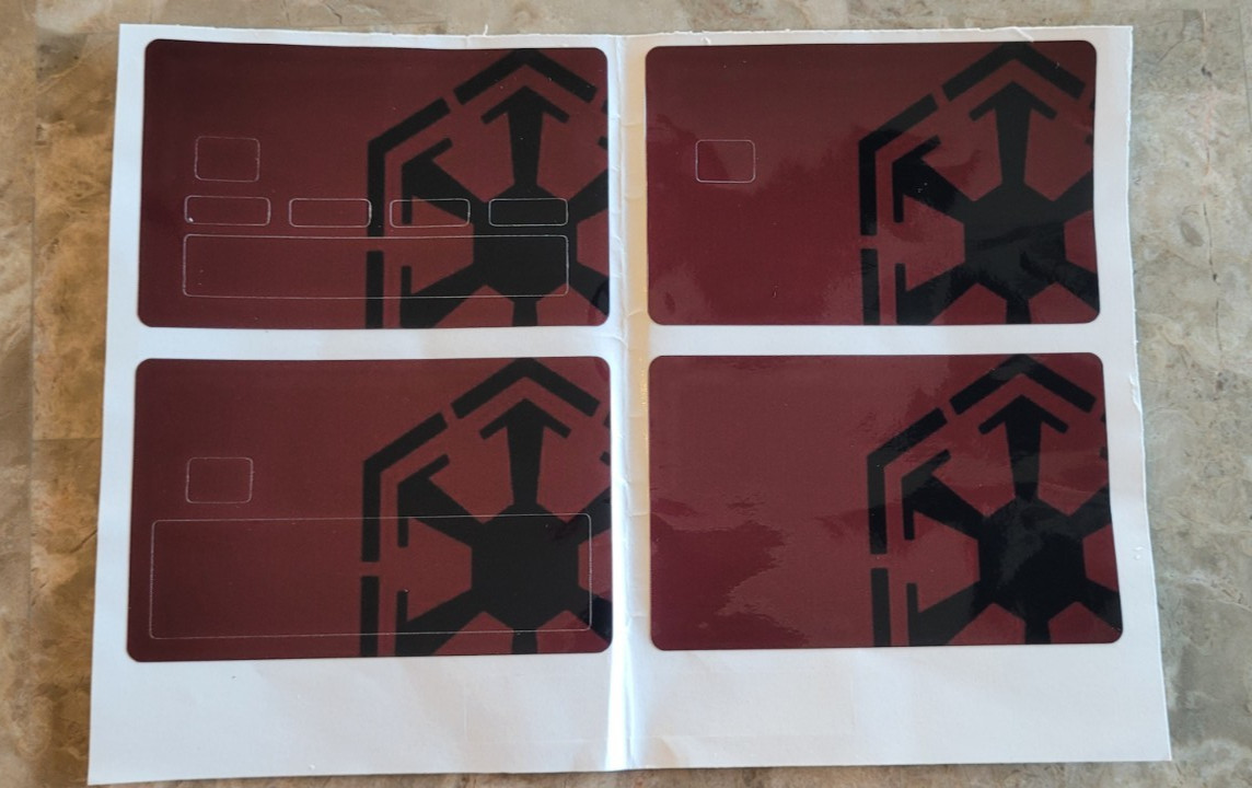 Star Wars Empire Card Decal Sticker for Credit Card or Debit Card Perfect Fit