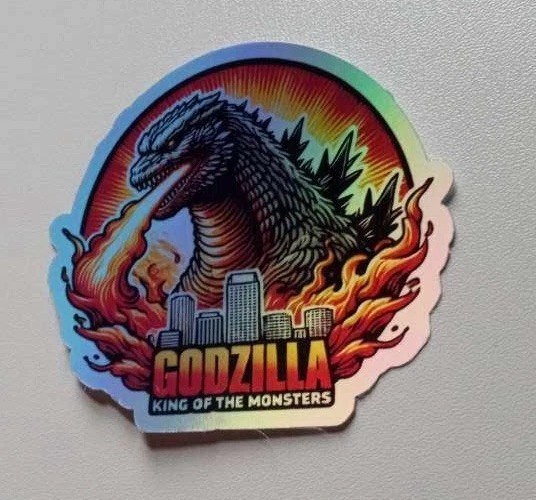 Godzilla King Of The Monsters 3 Inch Waterproof Vinyl Holographic Sticker