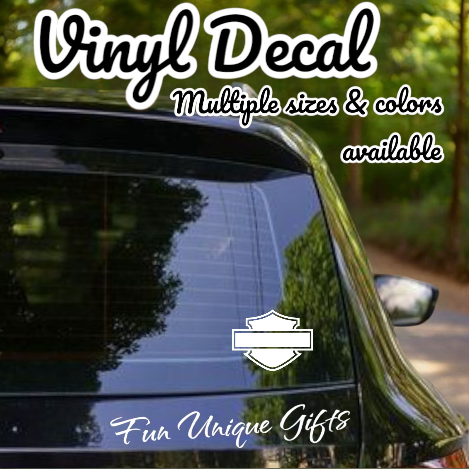 Harley Shield Vinyl Decal Sticker -Multiple Colors & Sizes- SHIPS FREE!