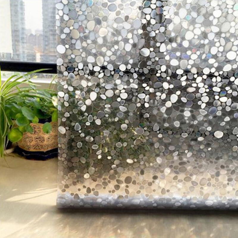 PVC Staticks Privacy Window Glass Film Sticker Cling Frosted Stained Bathroom