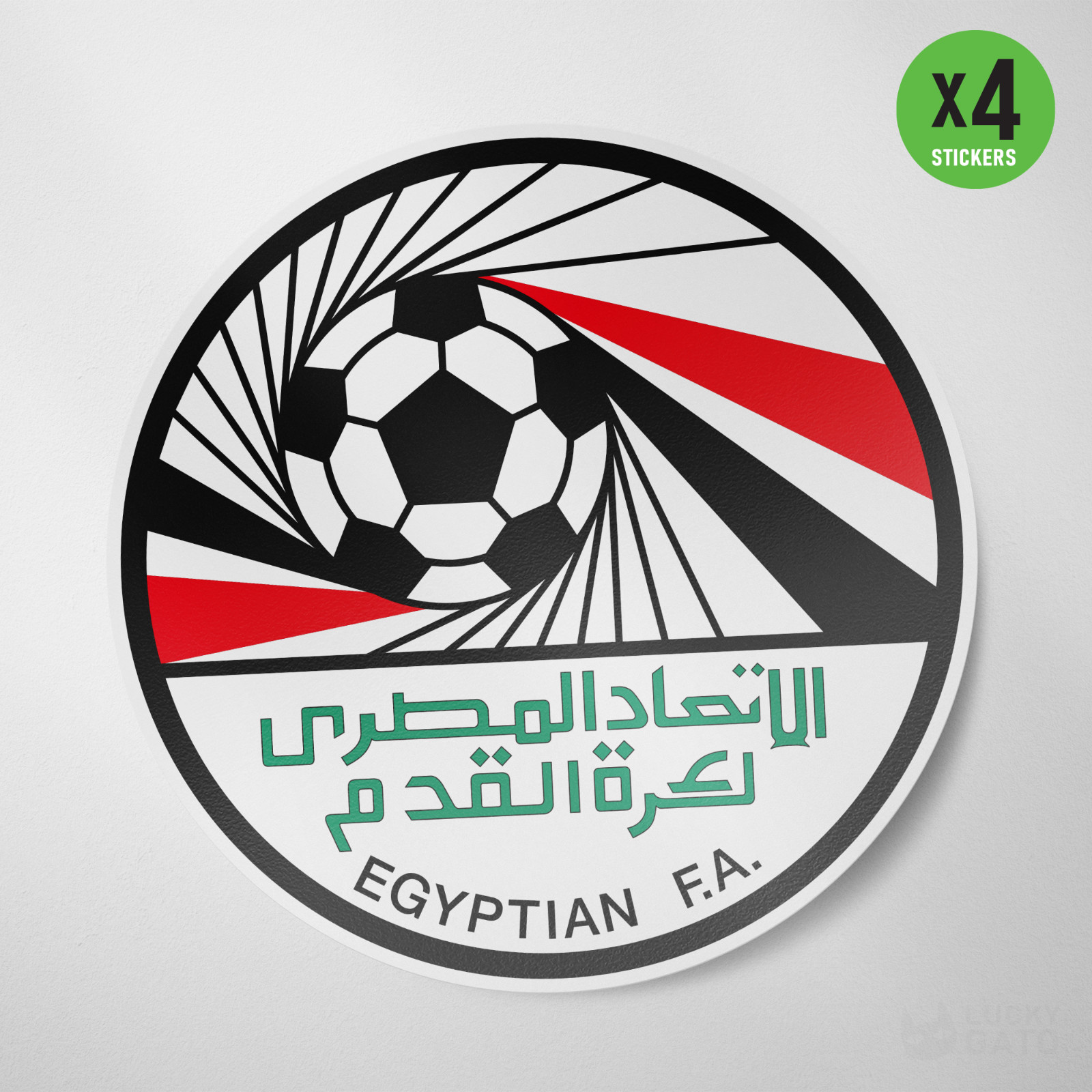 Egypt National Team Soccer 4 Pack Sticker Vinyl Decal Football Africa Cairo