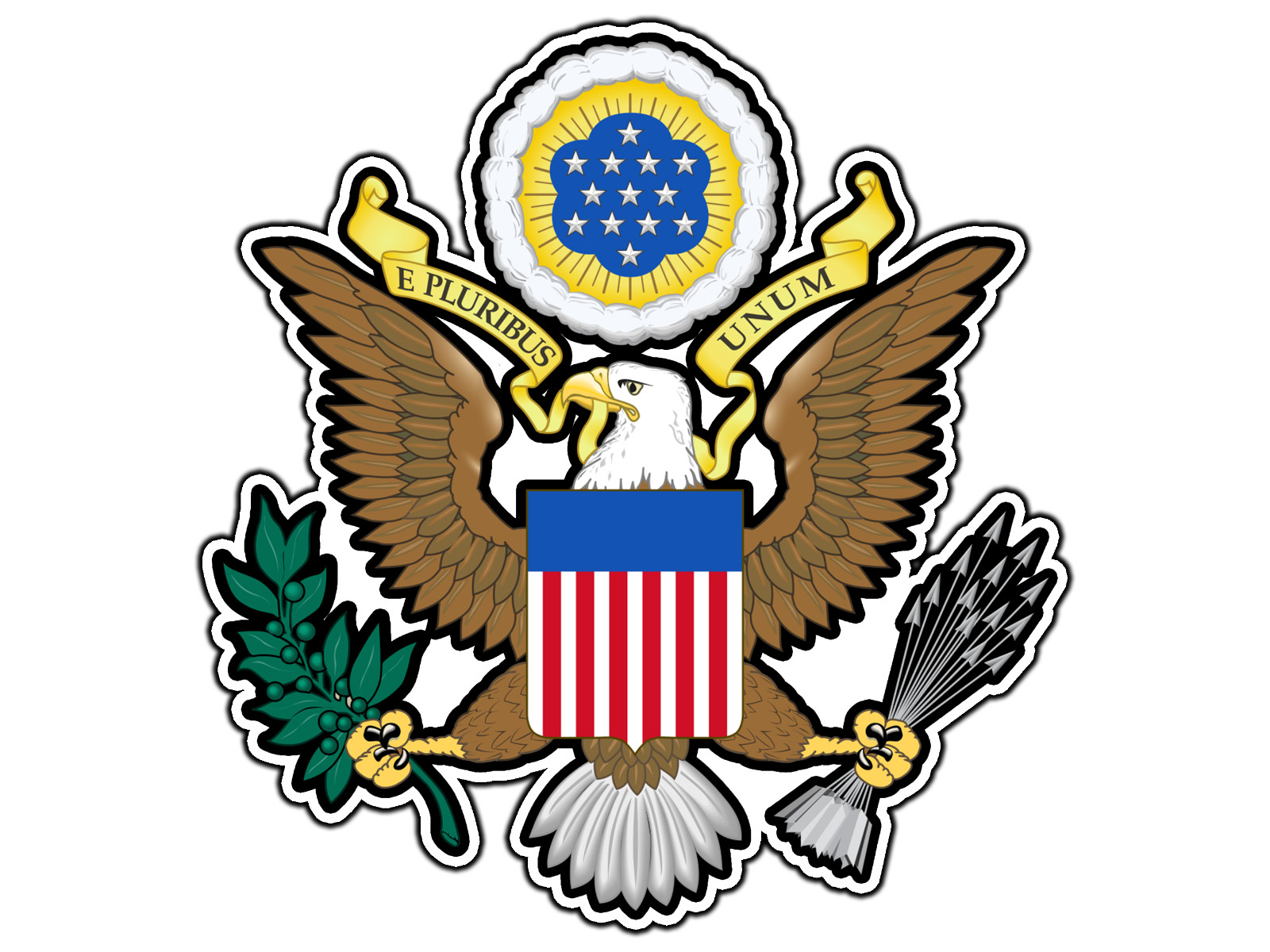 United States Of America Coat Of Arms Crest Sticker Waterproof Vinyl Decal Car