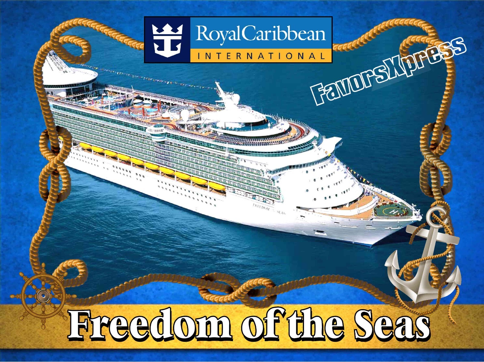 ROYAL CARIBBEAN FREEDOM OF THE SEAS CRUISE SHIP PHOTO MAGNET 4 X 3 INCHES