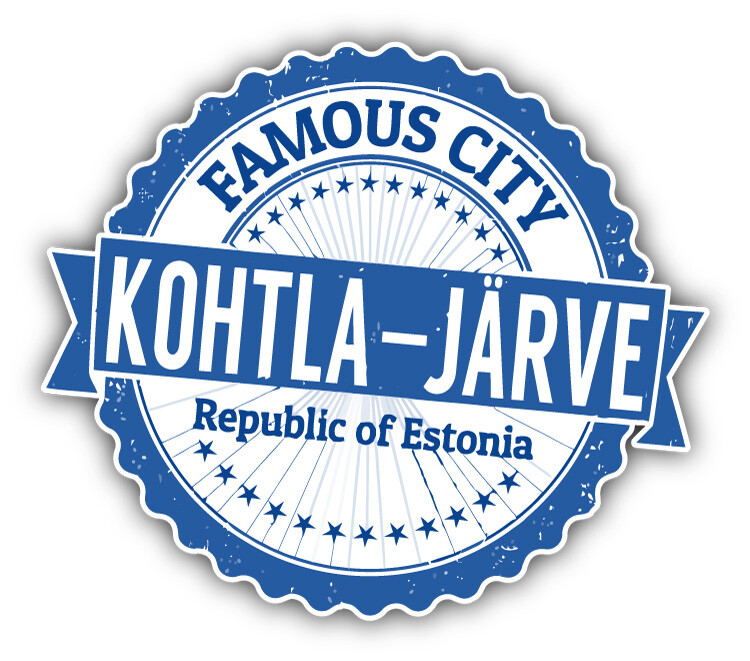 Kohtla Jarve City Estonia Grunge Travel Stamp Car Bumper Sticker Decal