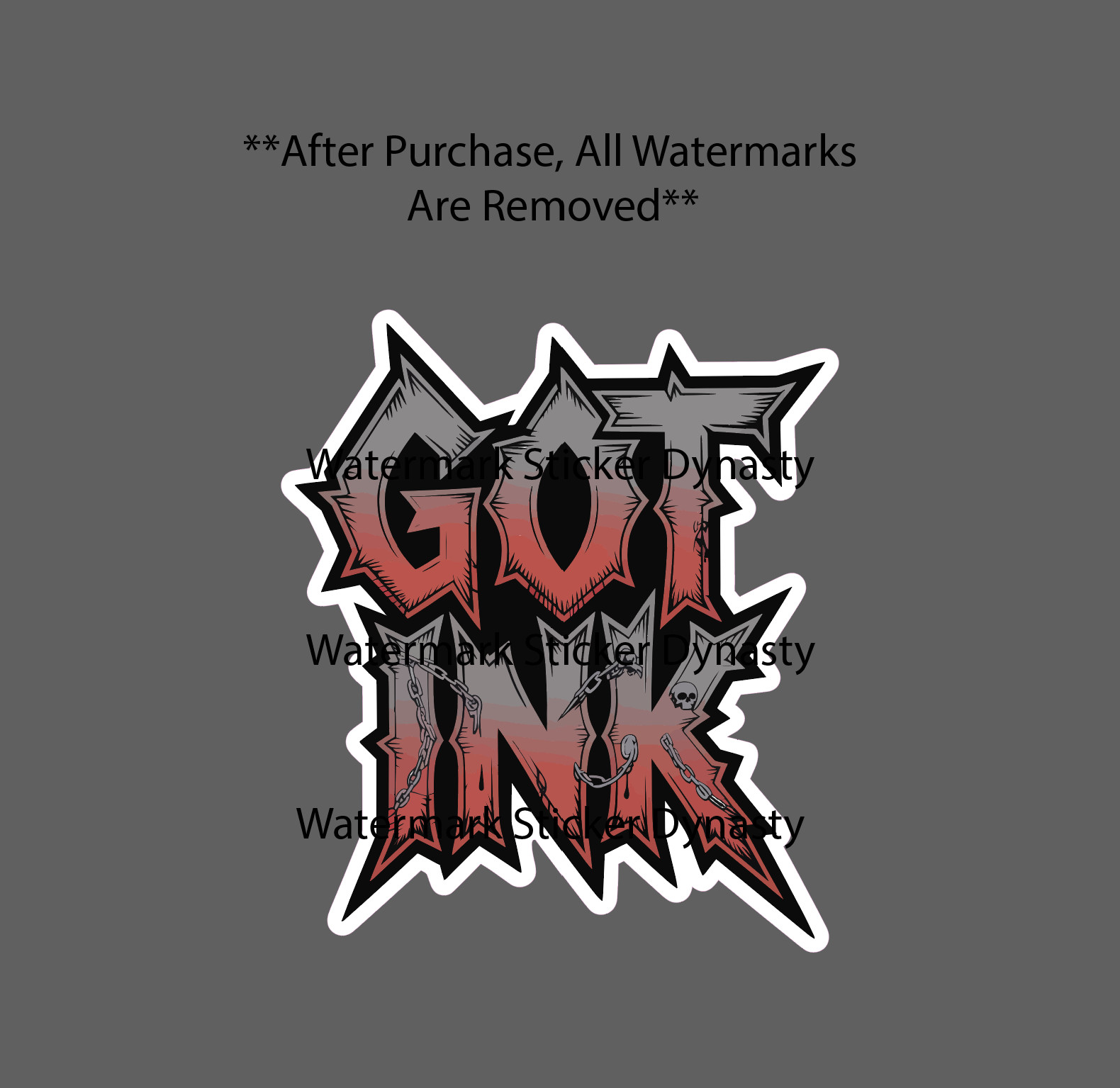 Got Ink Sticker Waterproof Decal Tattoo Hardcore Metal Quote Gift NEW